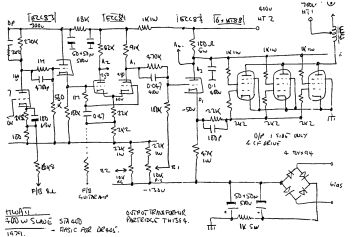 Hiwatt STA400 ;400W Slave schematic circuit diagram